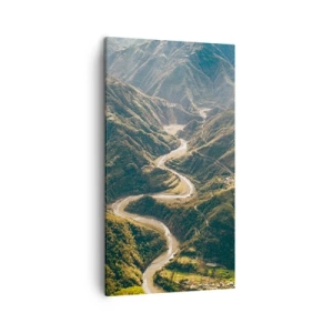 Quadro em tela - Direto do coração das montanhas - 45x80 cm