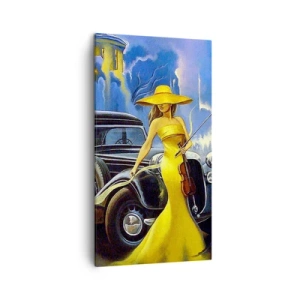Quadro em tela - Música instrumental com violino e amor - 45x80 cm