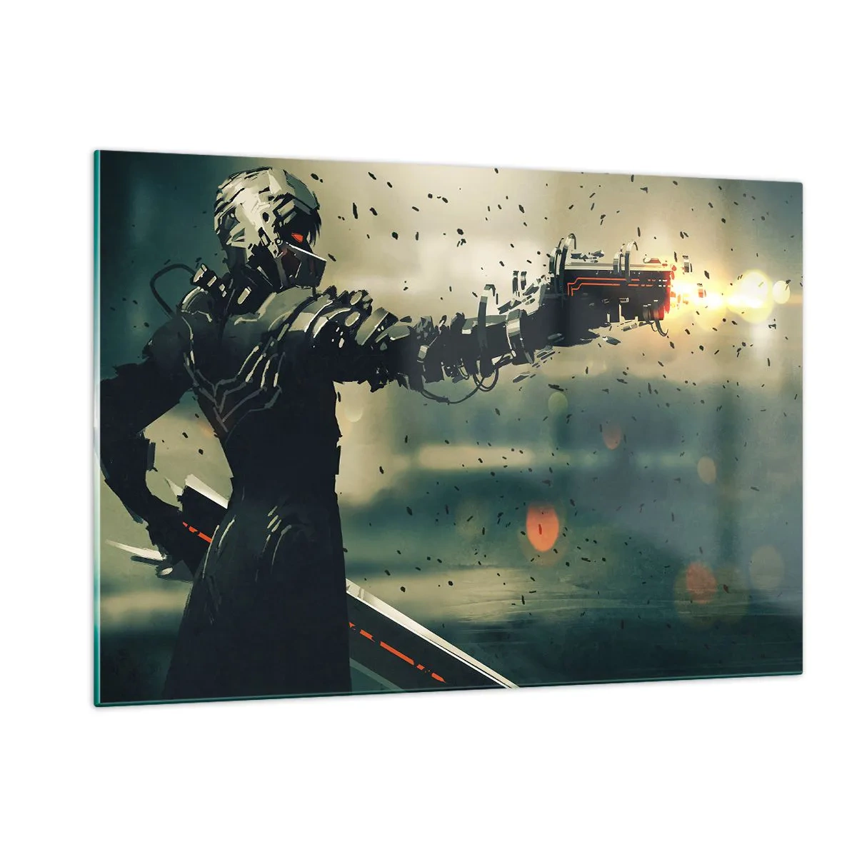 Quadro em vidro - Arma letal - seu próprio Exterminador do Futuro - 120x80 cm