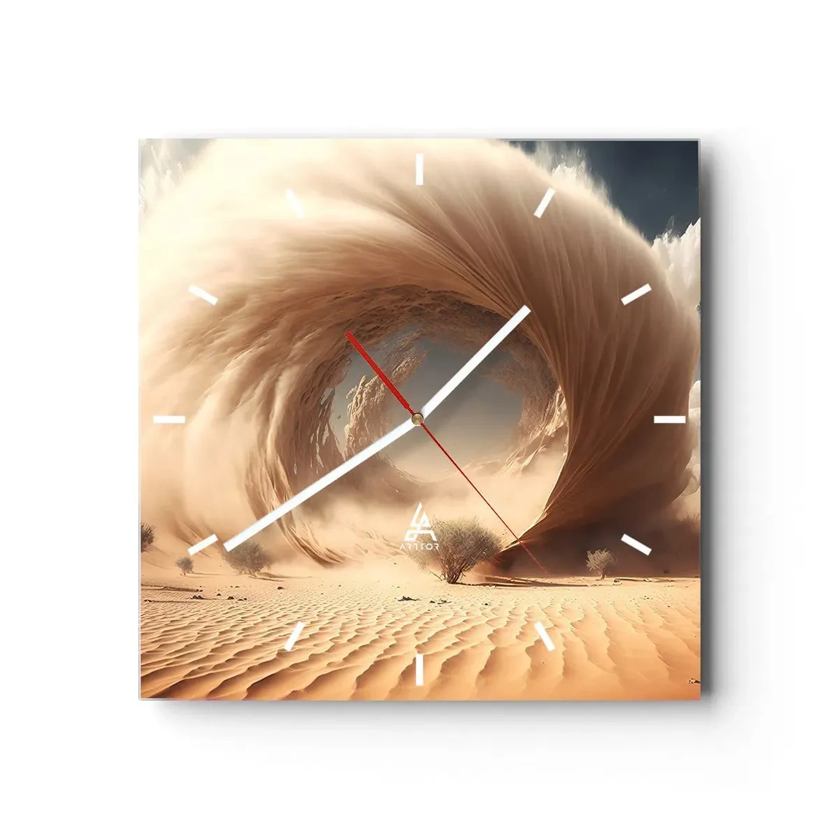 Relógio de parede - Relógio em vidro - Portal aberto - 30x30 cm