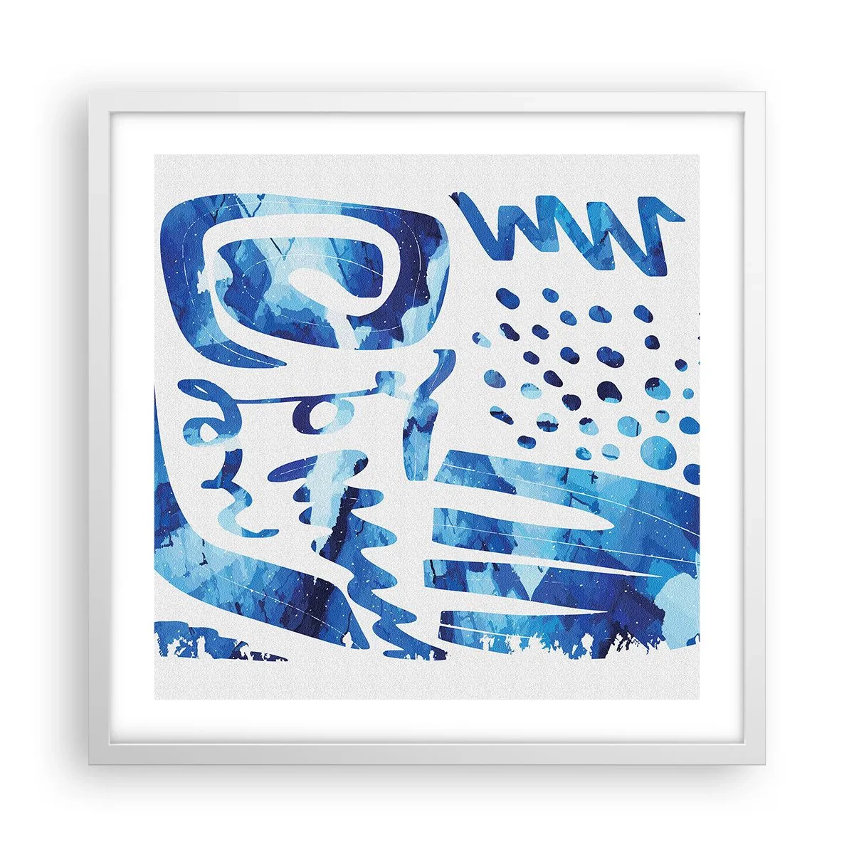 Pôster em moldura branca - Voltar às raízes - 50x50 cm