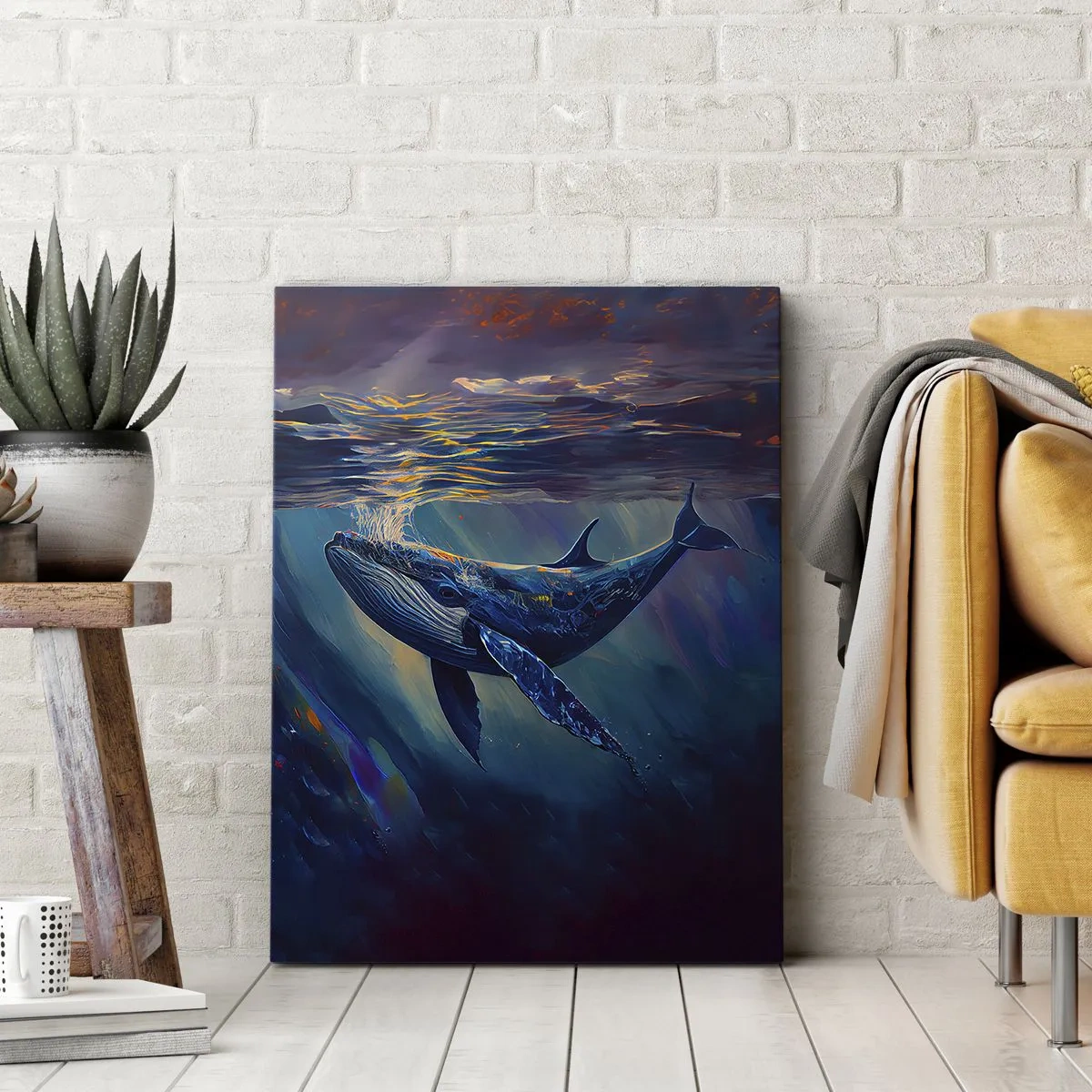 Quadro em tela - Bem vindo ao meu mundo - 45x80 cm