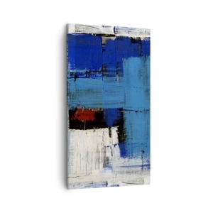 Quadro em tela - O segredo do azul - 45x80 cm