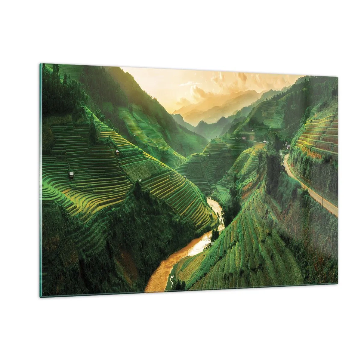 Quadro em vidro - Vale vietnamita - 120x80 cm
