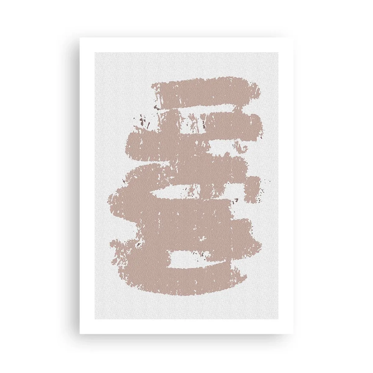 Pôster - Abstração em rosa suave - 50x70 cm