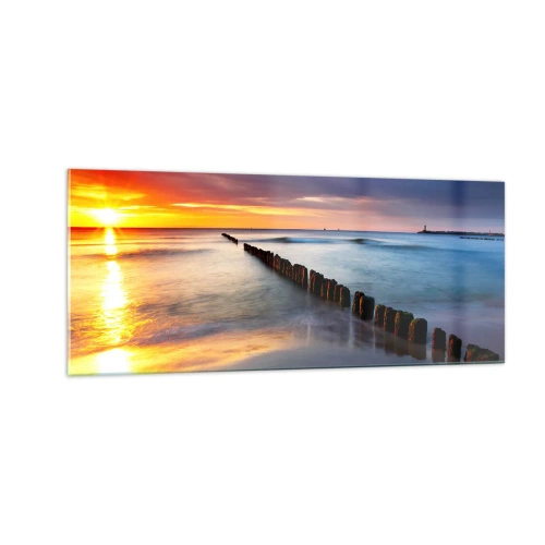 Quadro em vidro - Ouça o silêncio - 100x40 cm