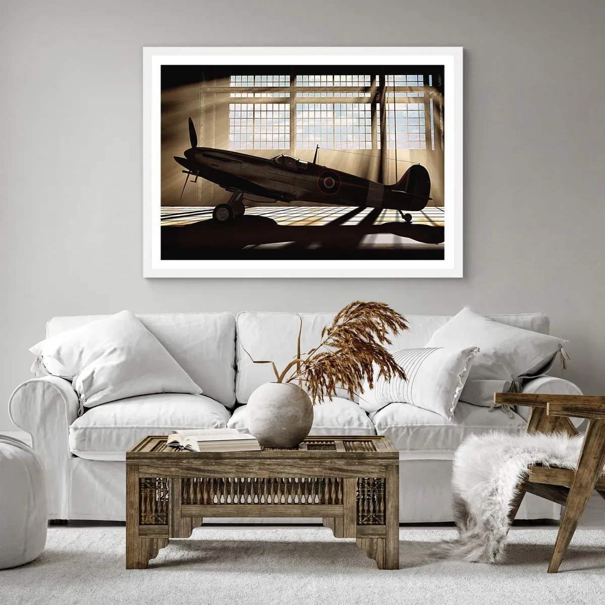 Pôster em moldura branca - Descanso do guerreiro - 50x40 cm