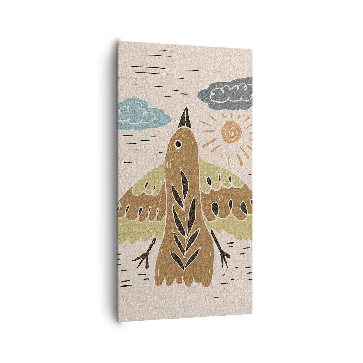 Quadro em tela - Bom vôo - 65x120 cm