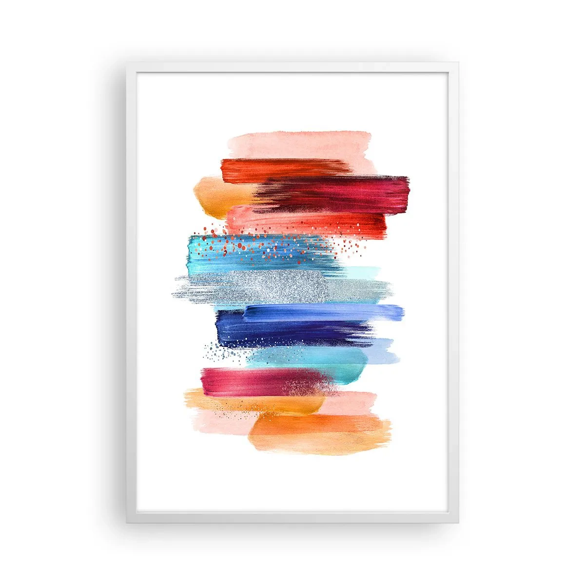 Pôster em moldura branca - Para cima e para baixo - 50x70 cm