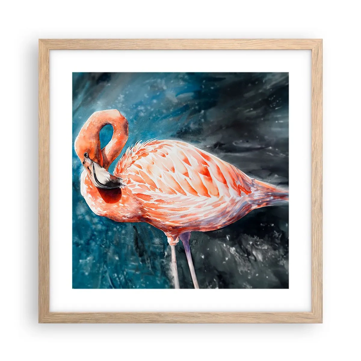Pôster com moldura de carvalho claro - Decorativo por natureza - 40x40 cm
