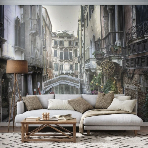 Papel de Parede Premium Canvas - Há séculos em devaneio silencioso - Veneza, Cidade, Arquitetura - 400x280 cm