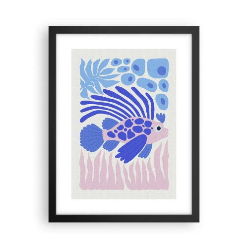 Pôster com moldura preta - Em seu elemento - 30x40 cm