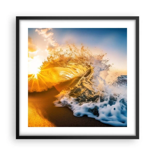 Pôster com moldura preta - Diversão na areia - 50x50 cm