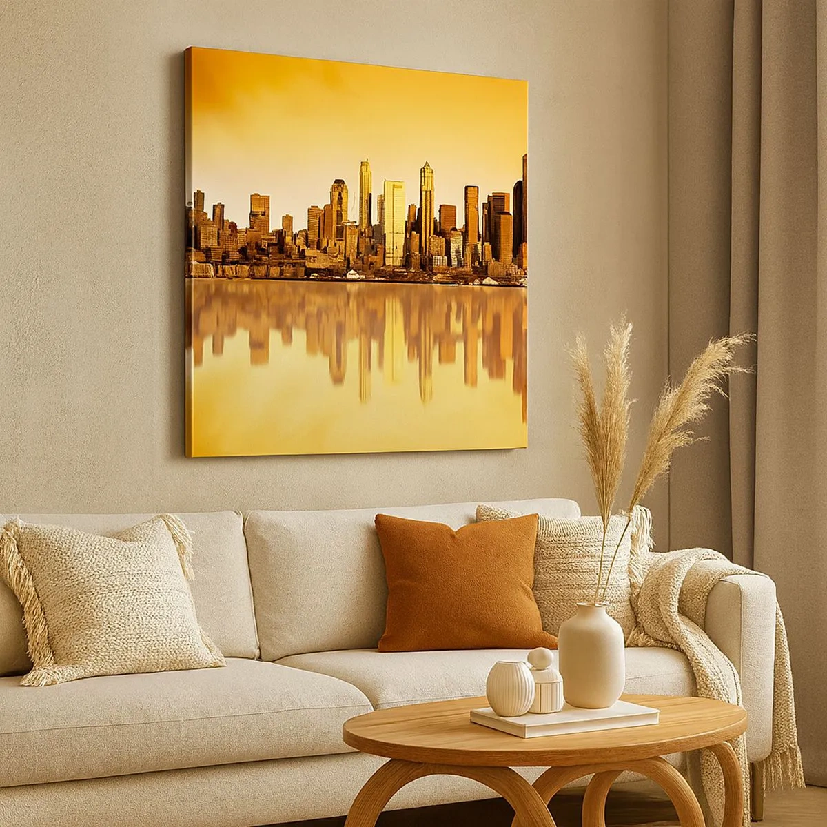 Quadro em tela - Silêncio da metrópole - 30x30 cm