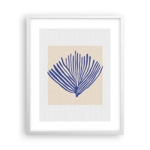 Pôster em moldura branca - Ventilador azul - 40x50 cm