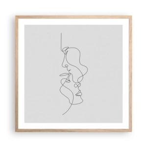 Pôster com moldura de carvalho claro - O calor dos desejos amargos - 60x60 cm