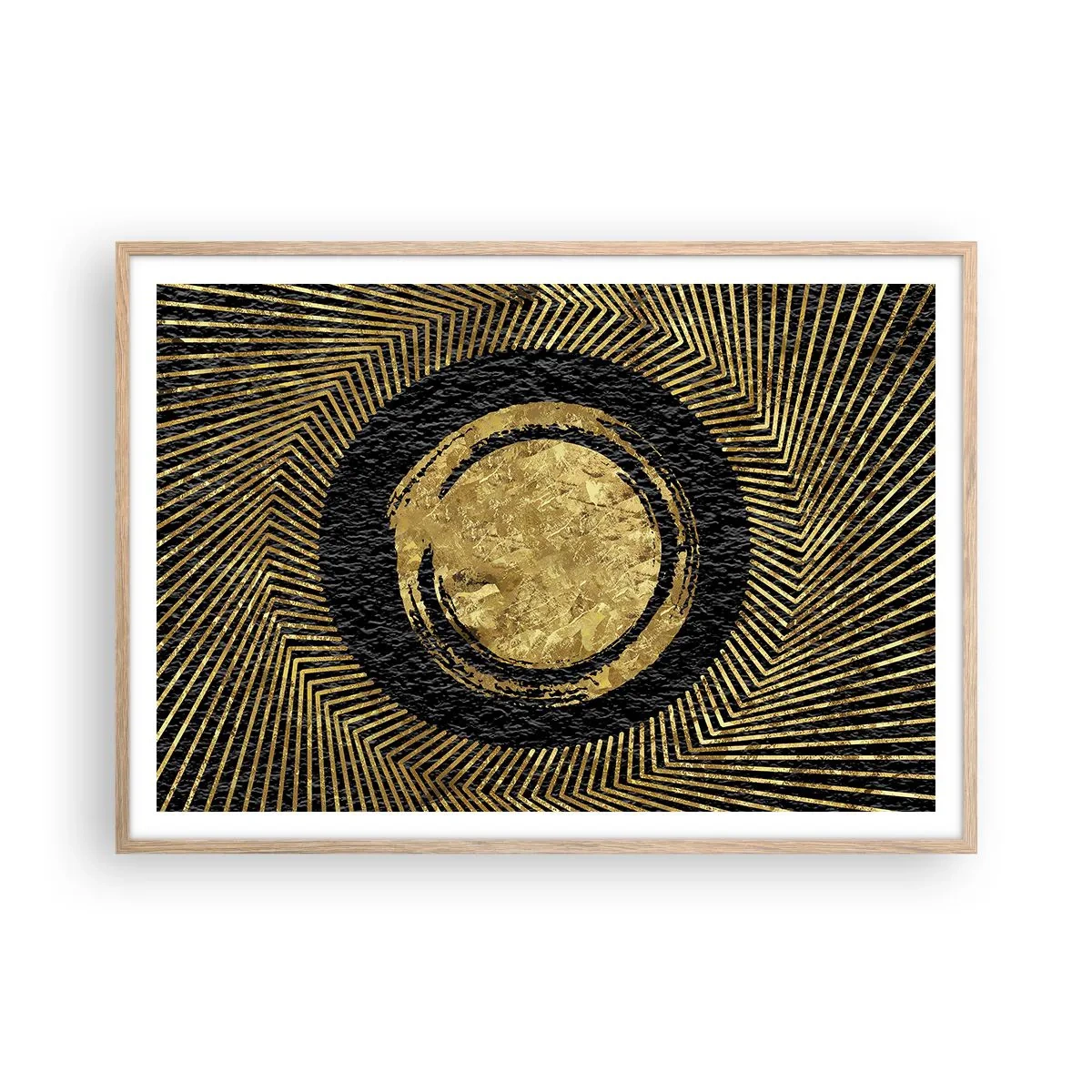 Pôster com moldura de carvalho claro - Composição glamourosa - 100x70 cm