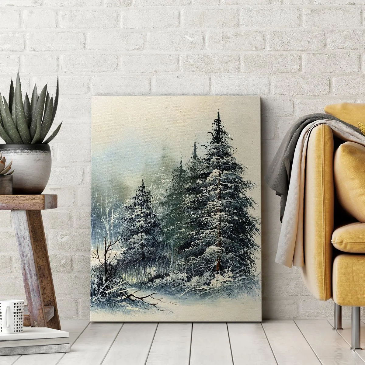 Quadro em tela - Prontas para o Natal - 55x100 cm