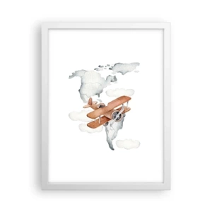 Pôster em moldura branca - Com espírito pioneiro - 30x40 cm