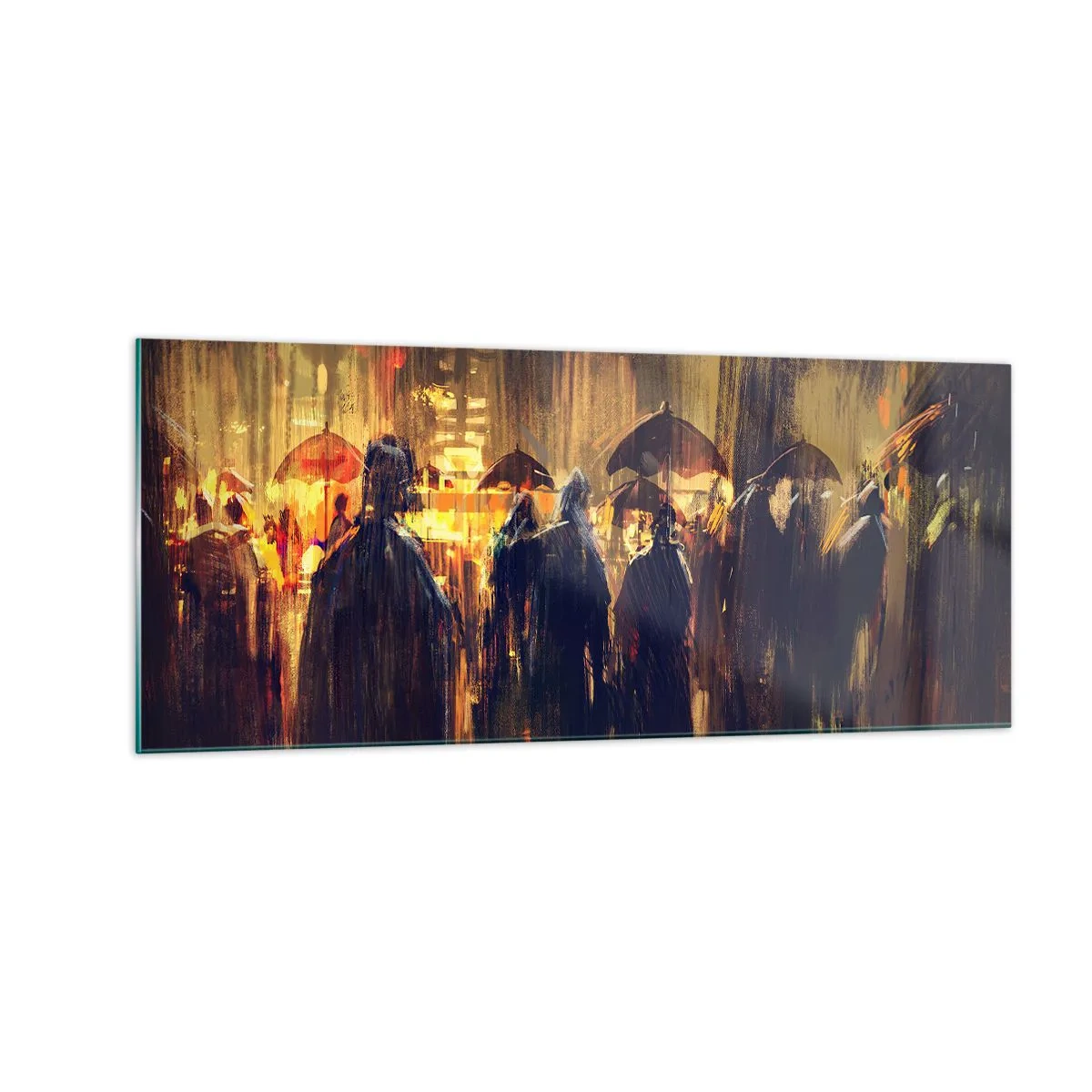 Quadro em vidro - Os seguidores da chuva - 100x40 cm