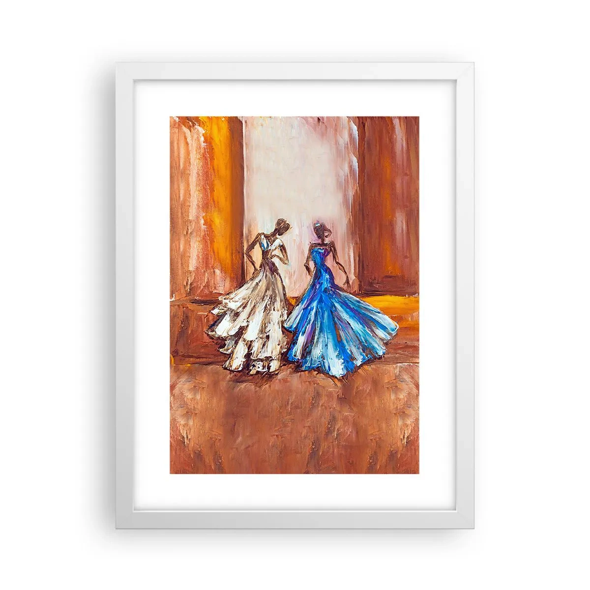 Pôster em moldura branca - Uma bela dupla - 30x40 cm