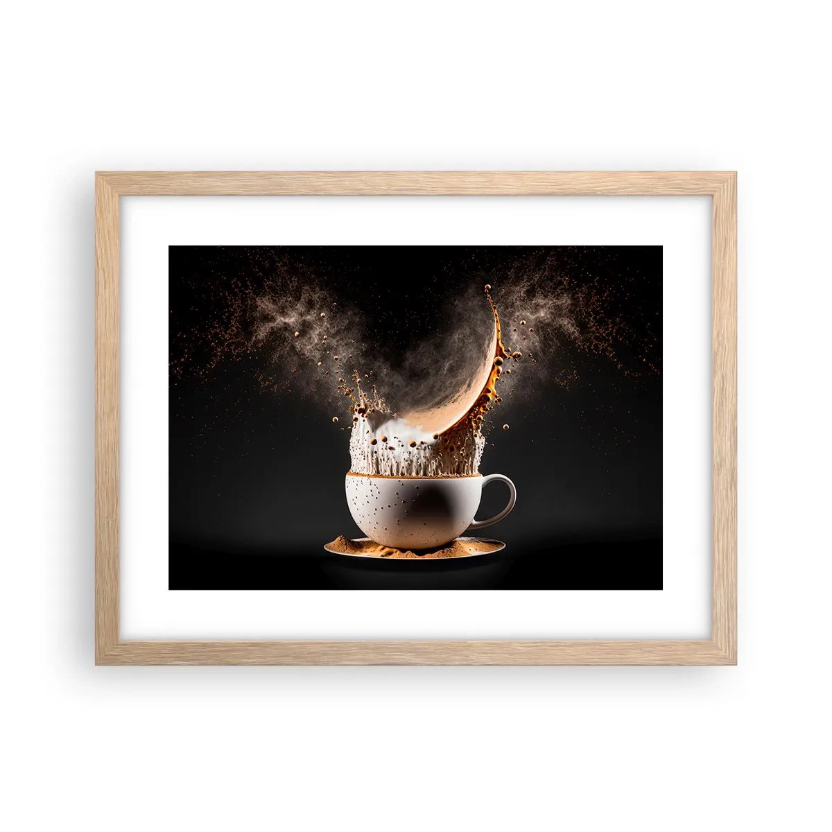 Pôster com moldura de carvalho claro - Uma explosão de sabor - 40x30 cm