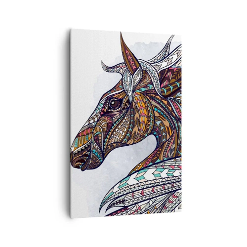 Quadro em tela - Corcel do guerreiro celta - 80x120 cm