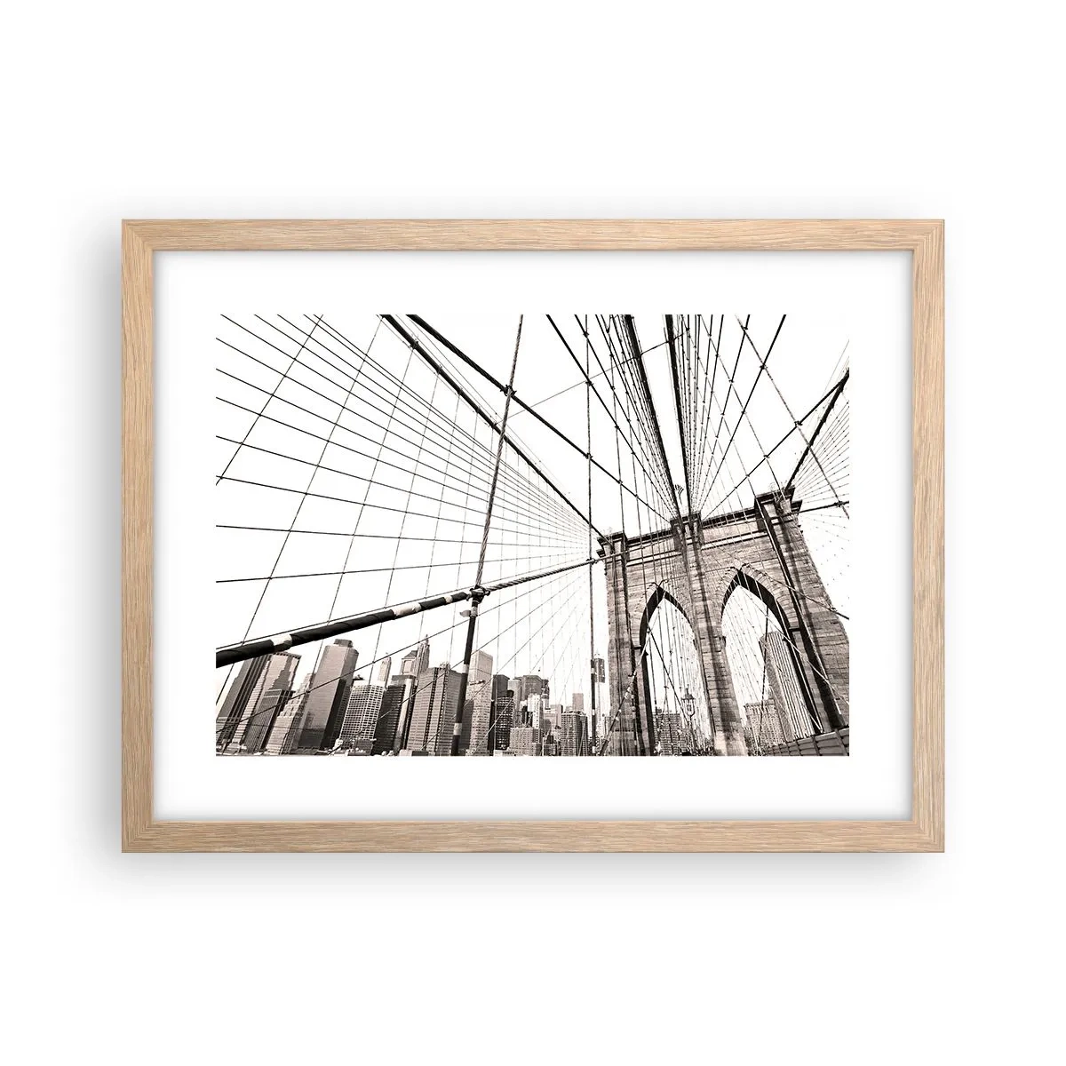 Pôster com moldura de carvalho claro - Catedral de Nova York - 40x30 cm