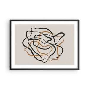 Pôster com moldura preta - Tudo deu errado - 70x50 cm