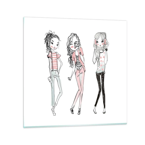 Quadro em vidro - Vai ser divertido - 60x60 cm