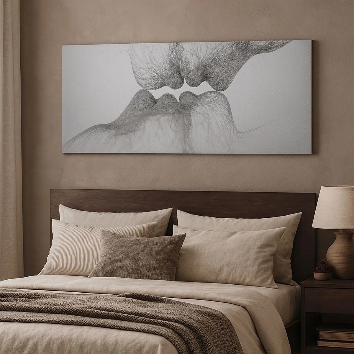 Quadro em tela - O beijo do vento - 100x40 cm