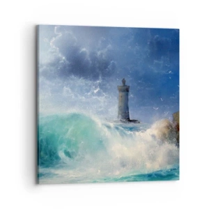 Quadro em tela - Na guarda contra os elementos da natureza - 70x70 cm