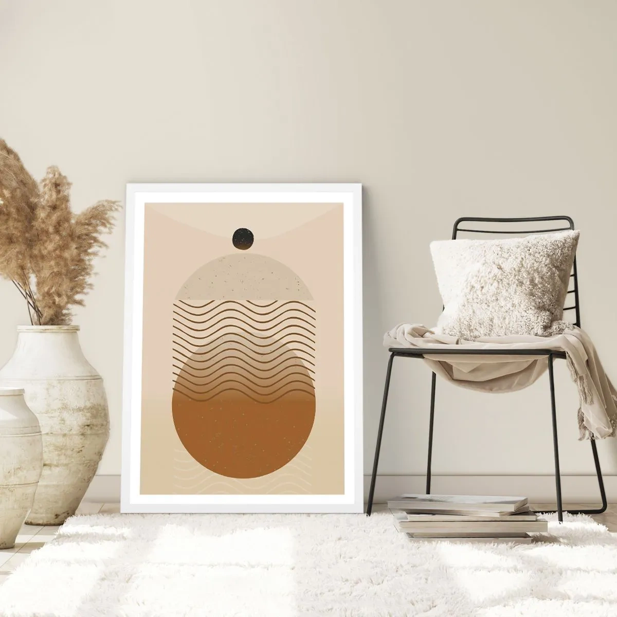 Pôster em moldura branca - Sobre a origem das figuras geométricas - 30x40 cm