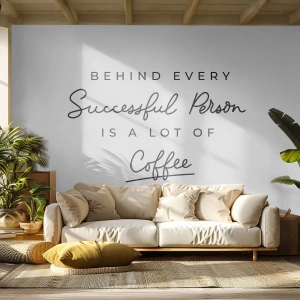 Papel de Parede Premium Sand - O segredo do sucesso - Tipografia, Afirmação, Máxima - 250x175 cm