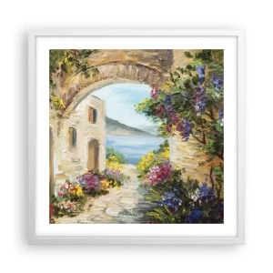 Pôster em moldura branca - O encanto da província costeira - 50x50 cm