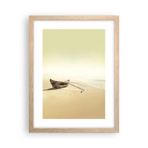Pôster com moldura de carvalho claro - Memória dos mares do sul - 30x40 cm