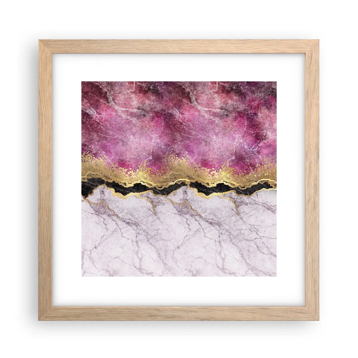 Pôster com moldura de carvalho claro - Na fronteira - 30x30 cm