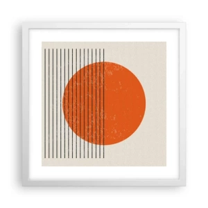 Pôster em moldura branca - Sempre sol - 40x40 cm