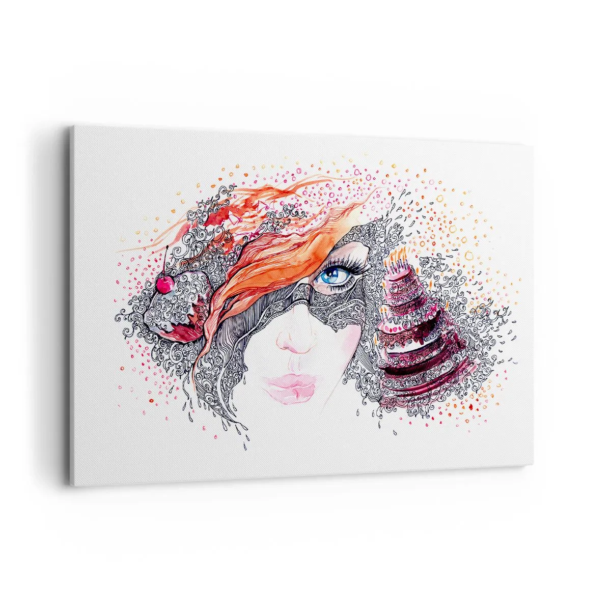 Quadro em tela - Com ela, todos os dias são dias de festa - 120x80 cm