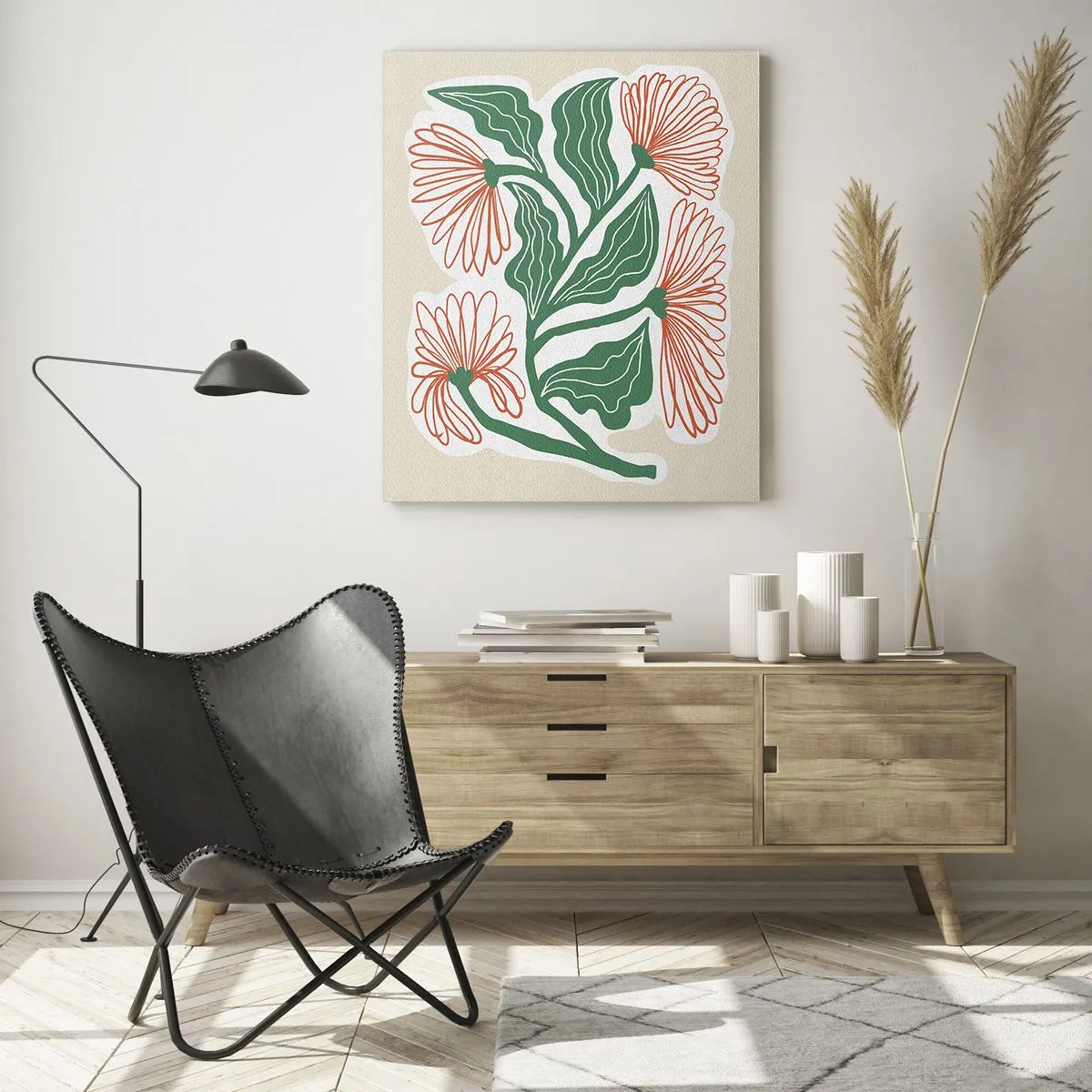 Quadro em vidro - Folclórico e moderno - 50x70 cm