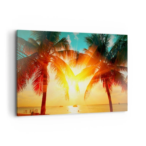 Quadro em tela - Casal exótico - 120x80 cm