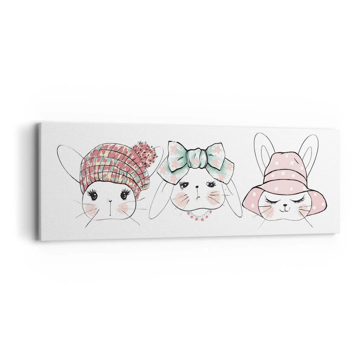 Quadro em tela - Pensativa, triste, contente - 90x30 cm