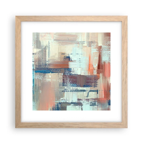 Pôster com moldura de carvalho claro - Alcance a luz - 30x30 cm