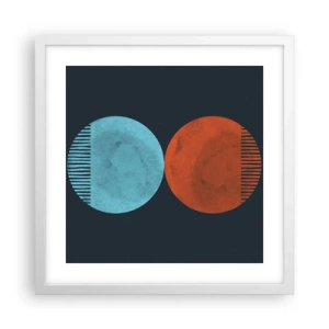 Pôster em moldura branca - Apenas geometria? - 40x40 cm