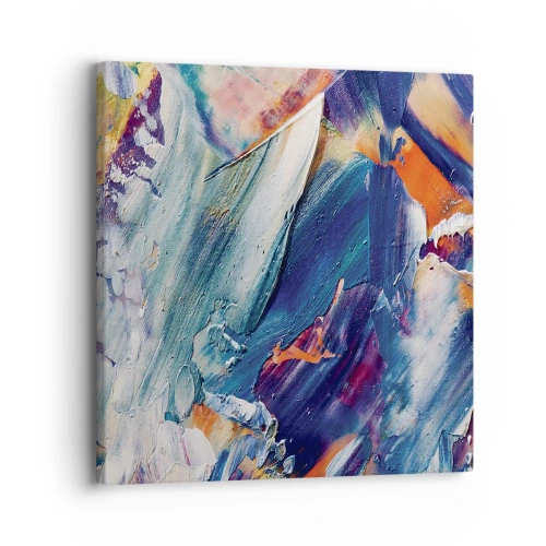 Quadro em tela - Confusão de cores - 30x30 cm