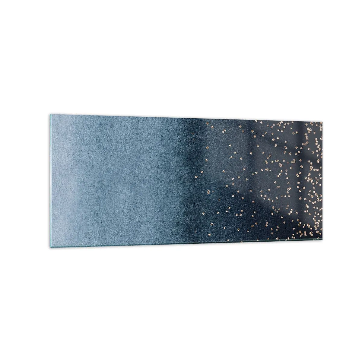 Quadro em vidro - Composição – fases azuis - 120x50 cm