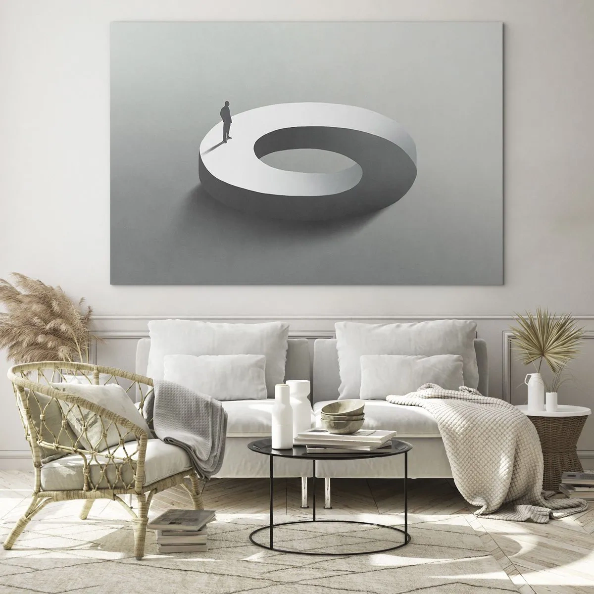 Quadro em vidro - Seja inteligente - 120x80 cm