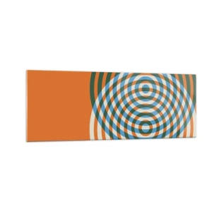 Quadro em vidro - Variação circular abstrata - 140x50 cm