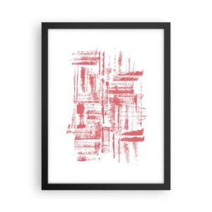 Pôster com moldura preta - Cidade Vermelha - 30x40 cm