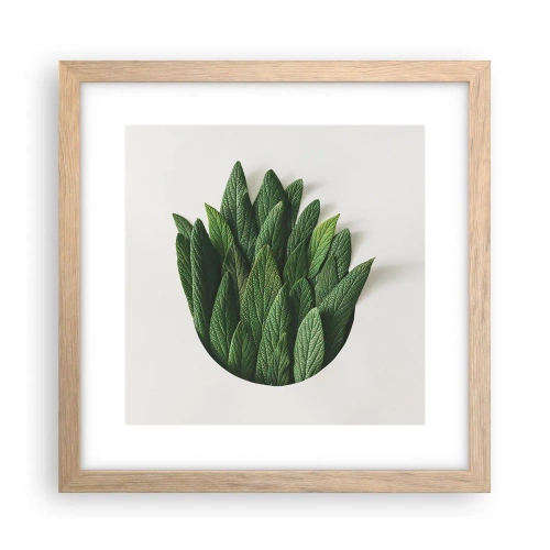 Pôster com moldura de carvalho claro - Curiosidade indomável - 30x30 cm